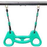XNS076 blackish green interesting four function swingset with face to face metal plastic safe swing W1711110906