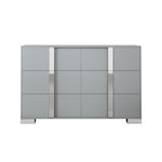 ZUN Elegant Modern Dresser with Metal Handle,Mirrored Storage Cabinet with 6 Drawers for Bedroom,Living 24755418