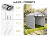 3x6 FT Storage Shed, Heavy Duty Bike Tent 06448681