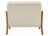 Oak Armrest Oak Upholstered Single Lounge Chair Indoor Lounge Chair Off-White 29506756