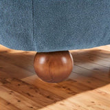 Modern Low Back Accent Chair, Upholstered Armless Living Room Chairs, Round Pine Wood Feet, for N817P224950B