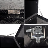 24''Black Aluminum Tool Storage Box Fit For Pickup Truck Bed Lock MT018006 15022646