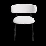 ZUN dining chairs set of 2 white , medieval modern dining chairs, teddy velvet chairs with metal legs, W1727P229055