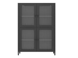Classic Metal Storage Cabinet Display Cabinet with 4 Glass Doors 4 Shelves Cabinet Freestanding W2378P176269
