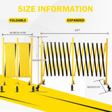 Metal Expandable Barricade, 23 Feet Retractable Fence Outdoor, Mobile Safety Barrier Gate, Easily 15839217