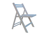Furniture Slatted Wood Folding Special Event Chair - White, Set of 4, FOLDING CHAIR, FOLDABLE STYLE W49557945