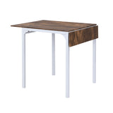 TOPMAX Farmhouse 5-piece Counter Height Drop Leaf Dining Table Set with Dining Chairs for 4,White WF290233AAK