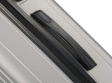 ABS Trolley Case 20in 24in 28in 3PCS Suitcase Set Striped Textured Suitcase Silver Gray 96290375