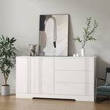 Sideboard Buffet Cabinet with Storage, Modern Kitchen Buffet Storage Cabinet with Drawer and Doors, W1321P289095