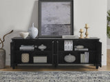 65.2" Mid Century Modern Sideboard Buffet Cabinet with Storage, Symmetrical Geometric Accent Coffee W1801P346229