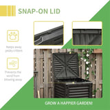 300L Garden compost bin with 48 vents Yellow 21531439