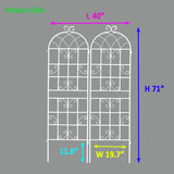 2 Pack Metal Garden Trellis 71" x 19.7" Rustproof Trellis for Climbing Plants Outdoor Flower Support W1586P147428