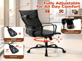 Ergonomic PU Leather High Back Office, 4" Height Adjustable & 90&deg-110&deg Rocking Executive Desk 59251491