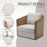 COOLMORE Swivel Chair, Comfy Round Accent Sofa Chair for Living Room, 360 Degree Swivel W395102742