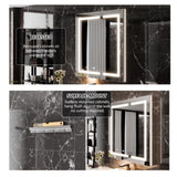 Smart LED Medicine Cabinet with Built-in High-Power Outlet 36*36inch Stepless Dimming & Anti-Fog W637P148122