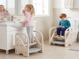 Convertible 2-Step Toddler Step Stool Multifunctional Kids Ladder Seat for Kitchen Bathroom 71631738