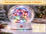 5 FT Christmas Street Lamp Post with Ferris Wheel Snow Globe Lantern, Color Light, Snowfall & Music, 28778664