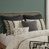 King/Cal King 3 Piece Flax and Cotton Blended Duvet Cover Set B03596486