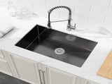 Stainless Steel Kitchen Sink, 30x19 Single Bowl, Undermount HandmadeSink in Black, with US 75544221