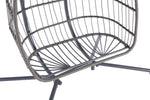 ZUN 2 Person Outdoor Rattan Hanging Chair Patio Wicker Egg Chair W87472175