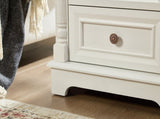 Farmhouse Style 2 Drawer Sofa Side Table Charging Pedestal, Tall Rustic Wood Square Nightstand W2393P324429