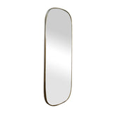 ZUN 18"x48" Helena Wall Mirror with Gold Iron Frame, Wall Mirror for Live space, Bathroom, Entryway Wall W2078126752
