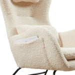 ZUN Rocking Chair Nursery, Modern Rocking Chair with High Backrest 45868346