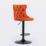 A&A Furniture,Swivel Velvet Barstools Adjusatble Seat Height from 25-33 Inch,17.7inch base, Modern W114359280