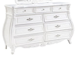 Opulence Modern Style 9- Drawer Dresser Made with Wood in Pearl White B009P240961