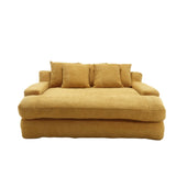 COOLMORE Chenille 2-seater lazy sofa With 5 back pillows,Comfy Sofa- Deep Seat Couch for Living W395P197934
