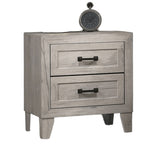 Contemporary White Wash 1pc Nightstand Bedroom Melamine Bedside Table Black Bar Pull Furniture B011P326726