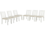 Retro Style 7-Piece Dining Table Set with Extendable Table and 6 Upholstered Chairs 99726867