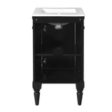18-Inch Modern Bathroom Vanity with Sink, Modern Bathroom Storage Cabinet with Door, Freestanding N710P257401B