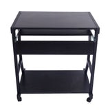 ZUN Moveable Four-wheel Computer Desk Black 73764478