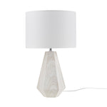 ZUN 23" Resin Table Lamp with Faux Wood Texture B035129485