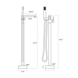 Freestanding Bathtub Faucet with Hand Shower W1533125019