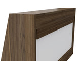 Wall Desk, Desktop Shelf, Mahogany / White B097133197