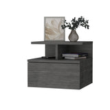 Augusta Floating Nightstand with 2-Tier Shelf and 1-Drawer B128P176117