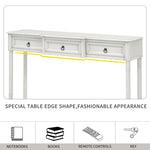 ZUN Console Table Sofa Table with Drawers for Entryway with Projecting Drawers and Long Shelf 55282093