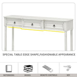 ZUN Console Table Sofa Table with Drawers for Entryway with Projecting Drawers and Long Shelf 55282093