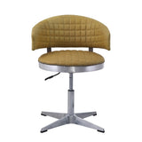 Turmeric and Chrome Adjustable Swivel Tufted Stool B062P189158