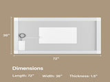 72x36" Gold Eco-Friendly Silver Mirror Dual LED Light Strips Front and Back LightingUnable to ship 78577740