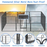 ZUN Dog Pens Outdoor 32" Height Foldable 12 Panels Heavy Duty Metal Portable Dog Playpen Indoor W1422120890