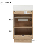 18.5" Bathroom Vanity with Reversible Resin Sink, MDF Cabinet with Adjustable Shelf and Elegant Zinc N729P285512N