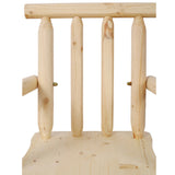 Rustic Bar Stool - Fir Wood Construction, Chair with Footrest,Wide Armrest, Rustic Kitchen Stool, W465P221175
