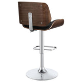 ZUN Black and Chrome Adjustable Bar Stool B062P153495