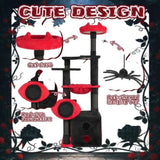 53" Large Cat Tree, Gothic Cat Tower with Padded Perch, Spacious Condo, Comfy Hammock, Scratching 97133609