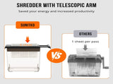 Small Paper Shredder for Home, 6 Sheet Strip Cut Paper Shredder Without Basket,Portable Shredder 88725189