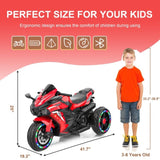 Electric Motorcycle for Kids, 12V Battery Powered Ride on Toys 3 Wheels Motorcycle with LED Lights, 46188607