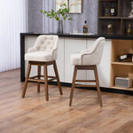 ZUN COOLMORE Bar Stools Set of 2 Counter Height Chairs with Footrest for Kitchen, Dining Room And 360 W395P145291